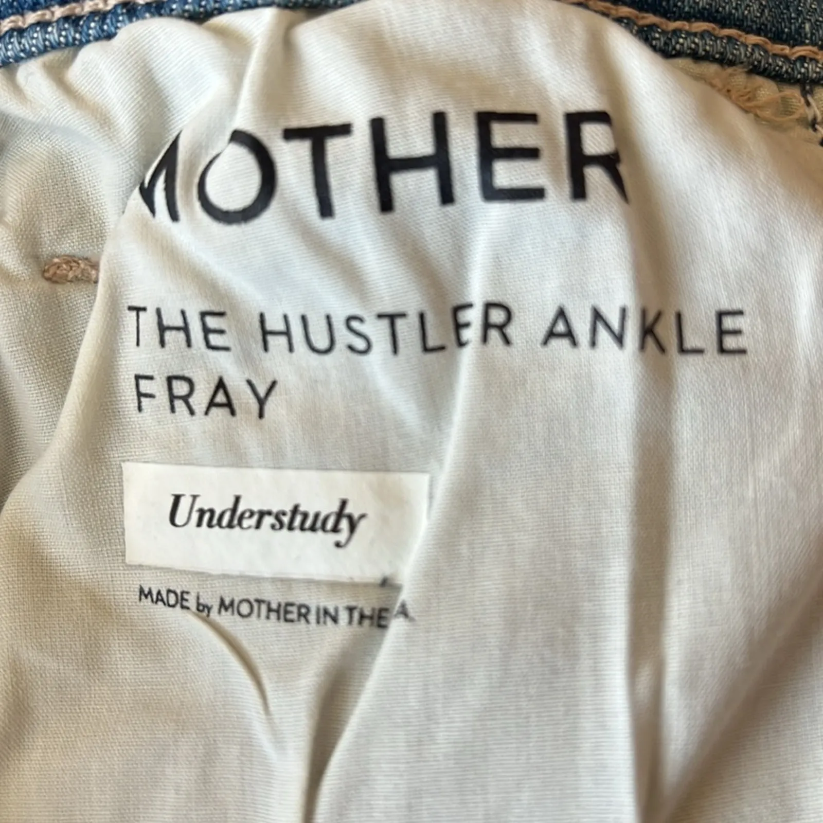 MOTHER The Hustler Ankle Fray Jeans Understudy NWT Size 25 Blue - Image 8
