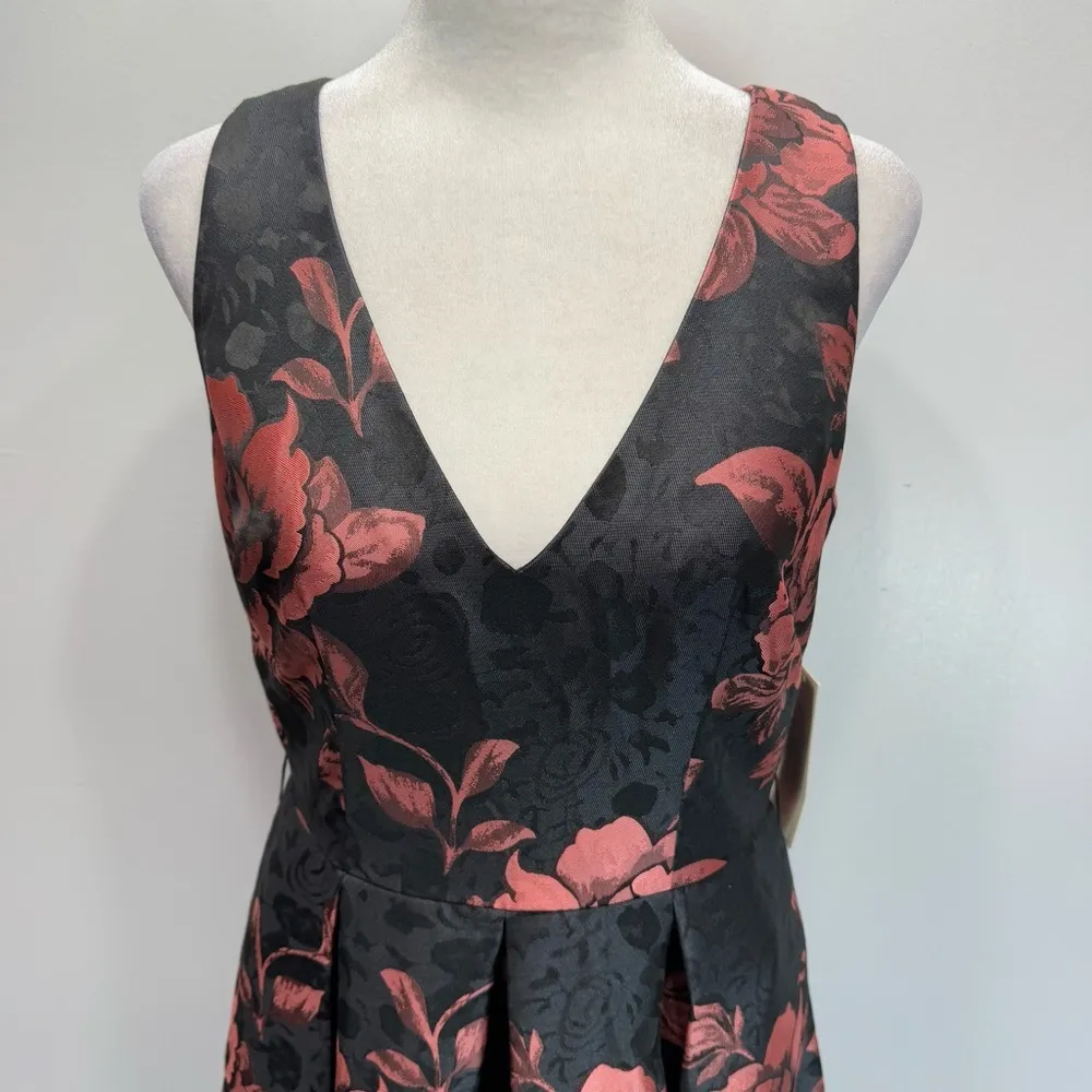 Gray & Rose Floral High Low Cocktail Dress Sleeveless Whimsigoth Formal Eliza J - Image 9