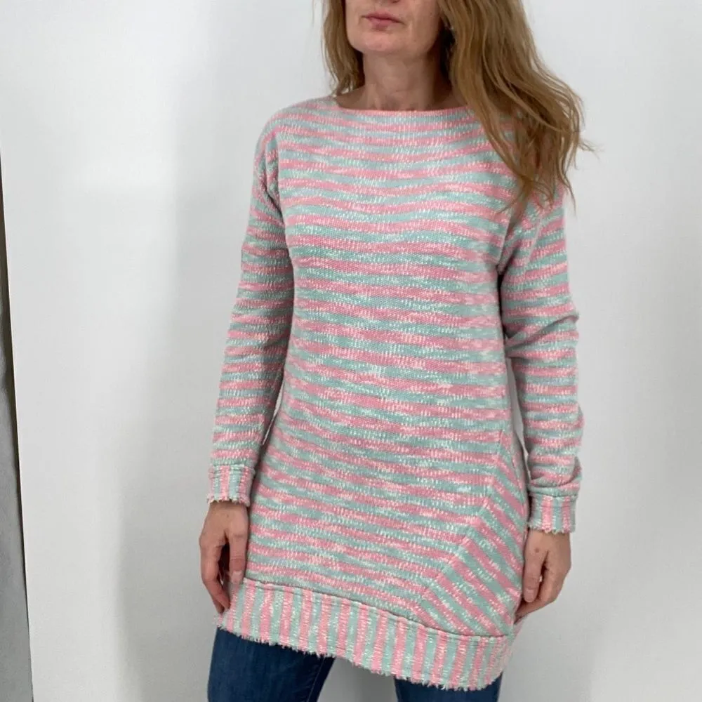 Soft Surroundings Marina Pullover Tunic Medium‎ Raw edge Beach Vacation - Image 10