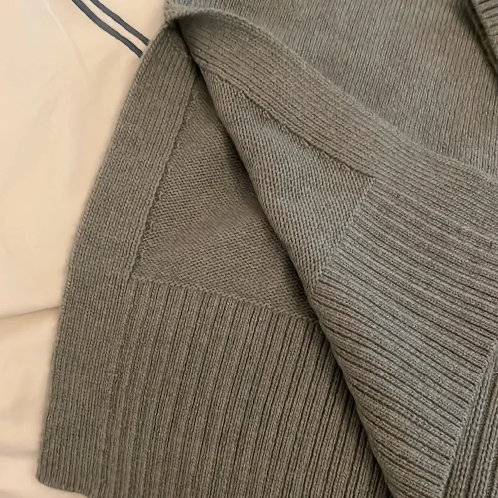 Oversized High Neck Turtleneck Woven Sweater in Blue/Gray - Size S Small - Image 4