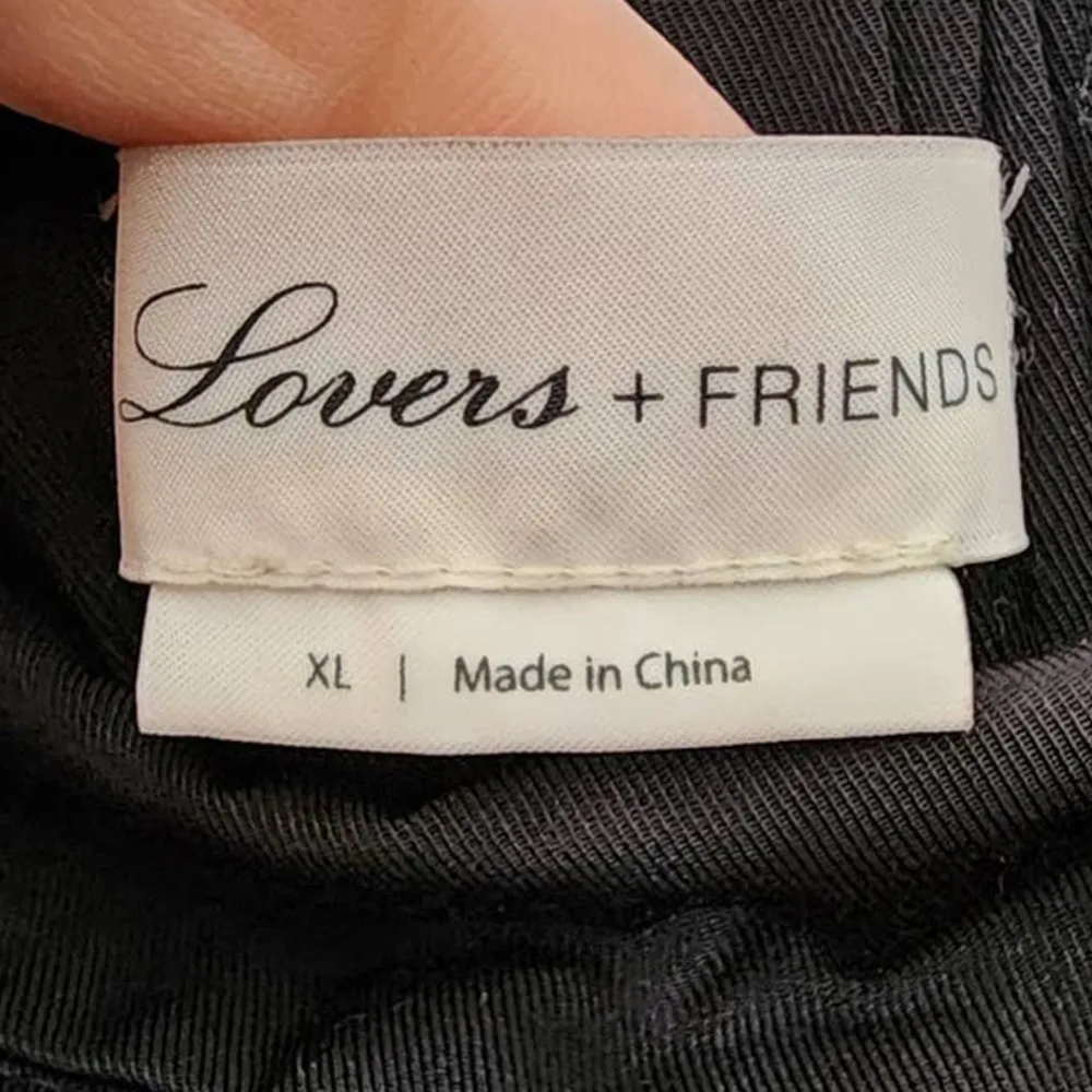 Lovers and Friends Macie Hi-Rise Belted Black Satin Joggers XL NWOT - Image 5