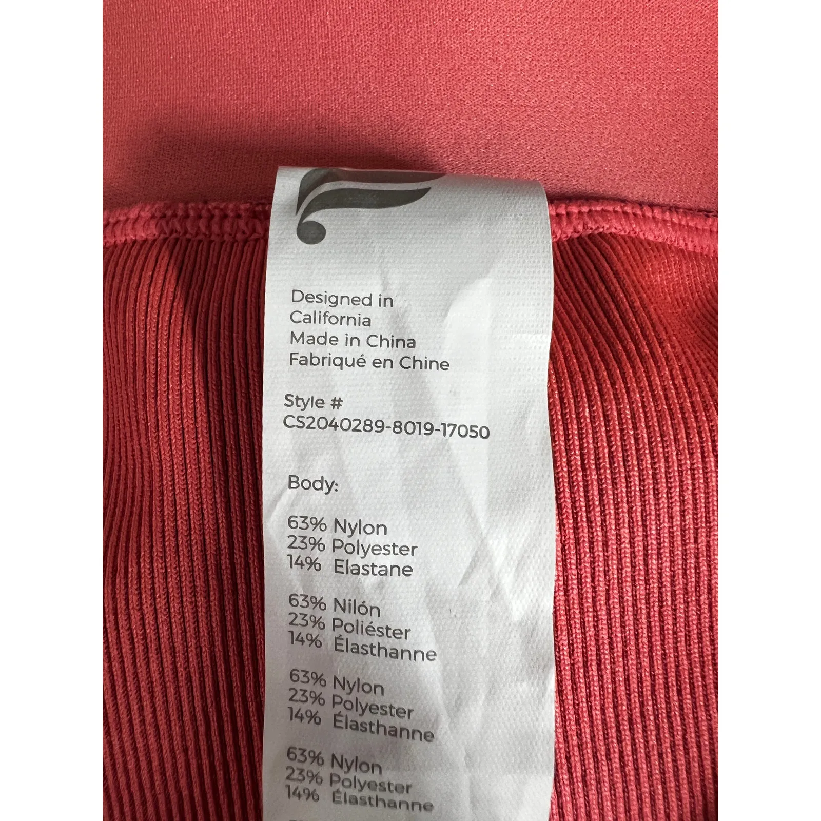 Fabletics Biker Shorts Womens Stripe Lines Bicycle Stretch Pink‎ Blue Size Large - Image 3