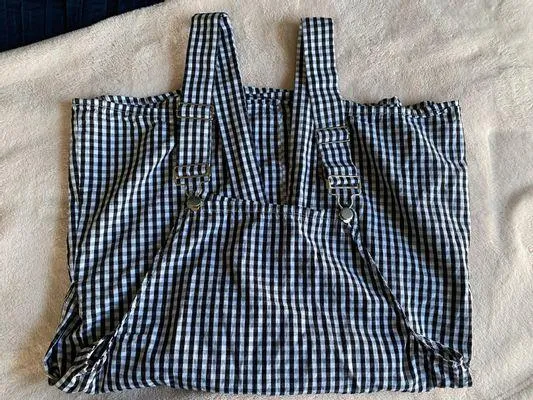 Checkered Overall Dress - Image 3