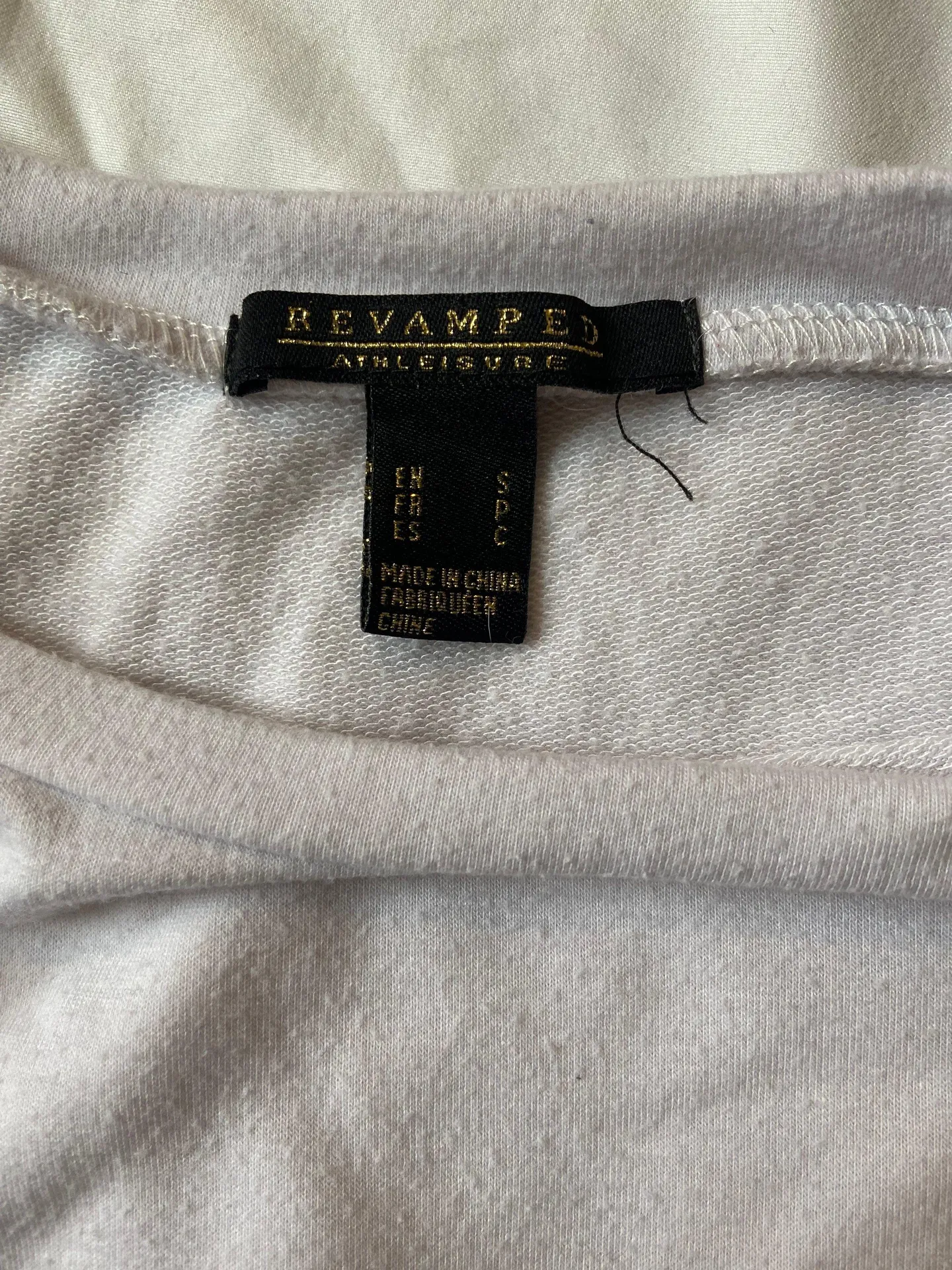 White Pullover Sweatshirt Cropped - Image 2