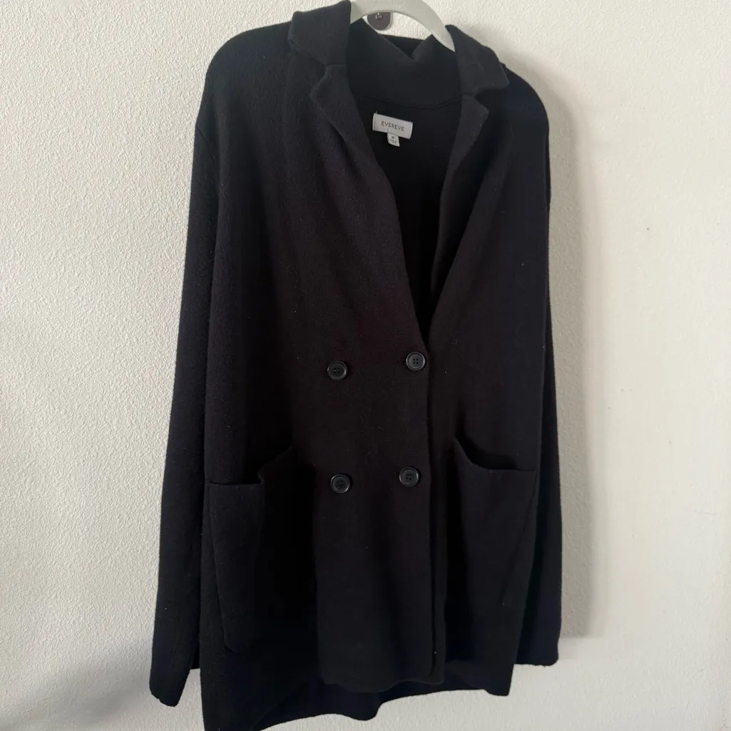 Evereve Ivy Sweater Blazer in Black - Image 6