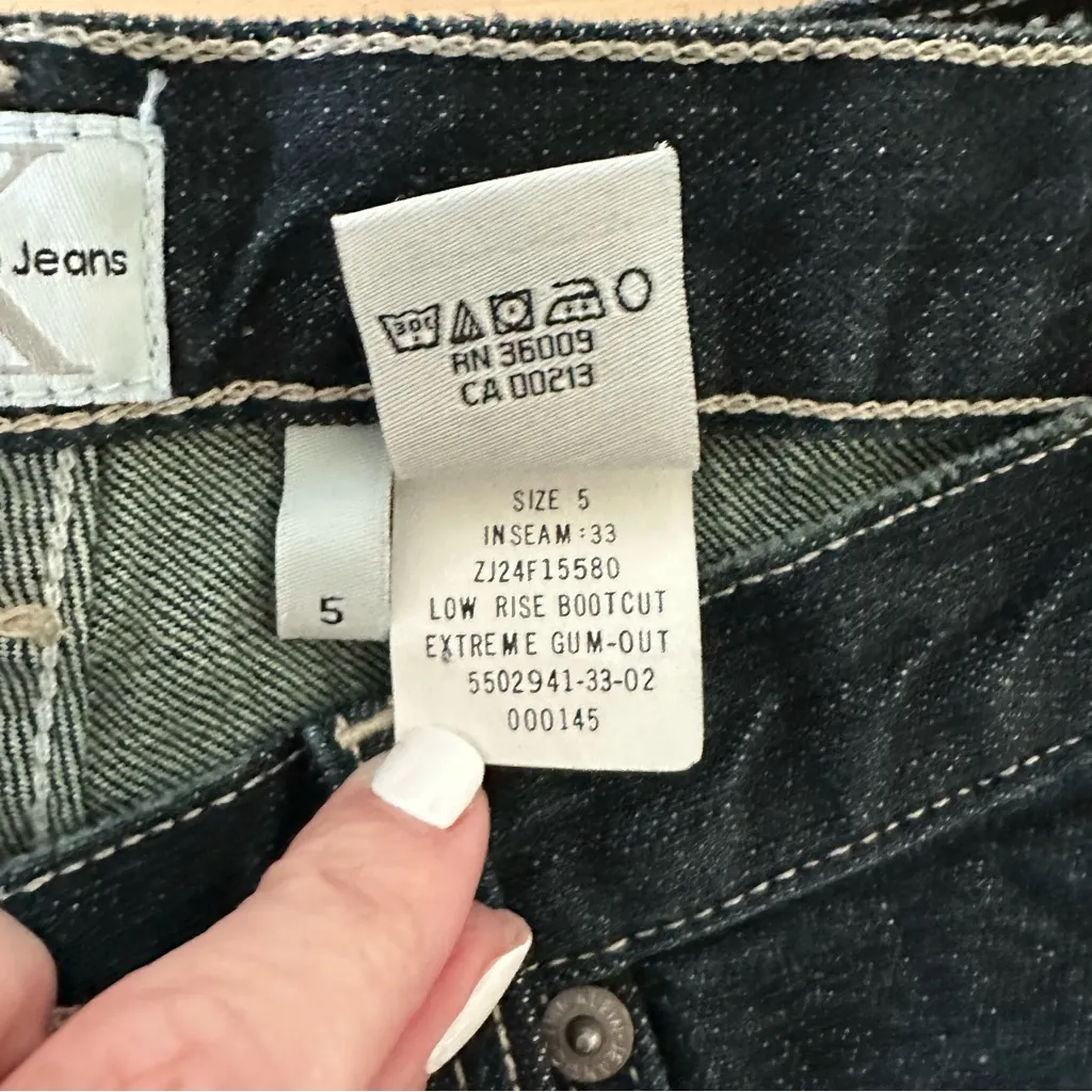 Vintage Calvin Klein Jeans Low Rise Bootcut Blue Size 5 - Image 4