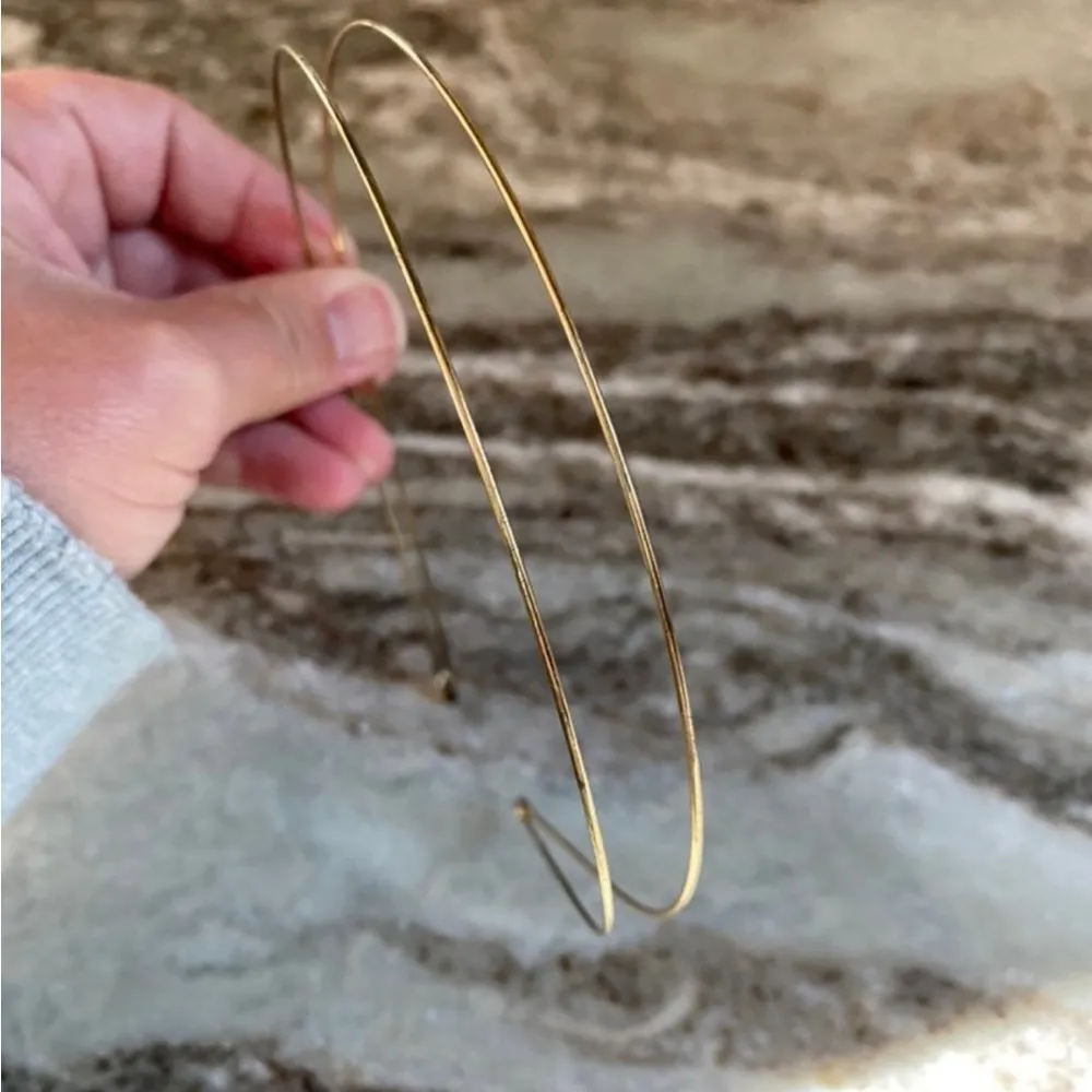 Thin gold double wire headband - Image 7