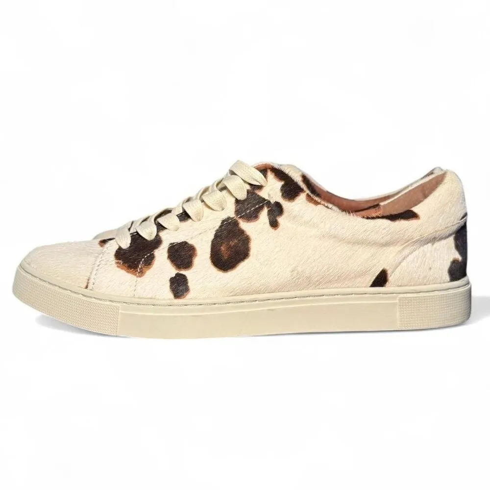 Frye women’s Ivy Calf Hair Cow Print Leather Low-Top Sneakers Size 9 - Image 3