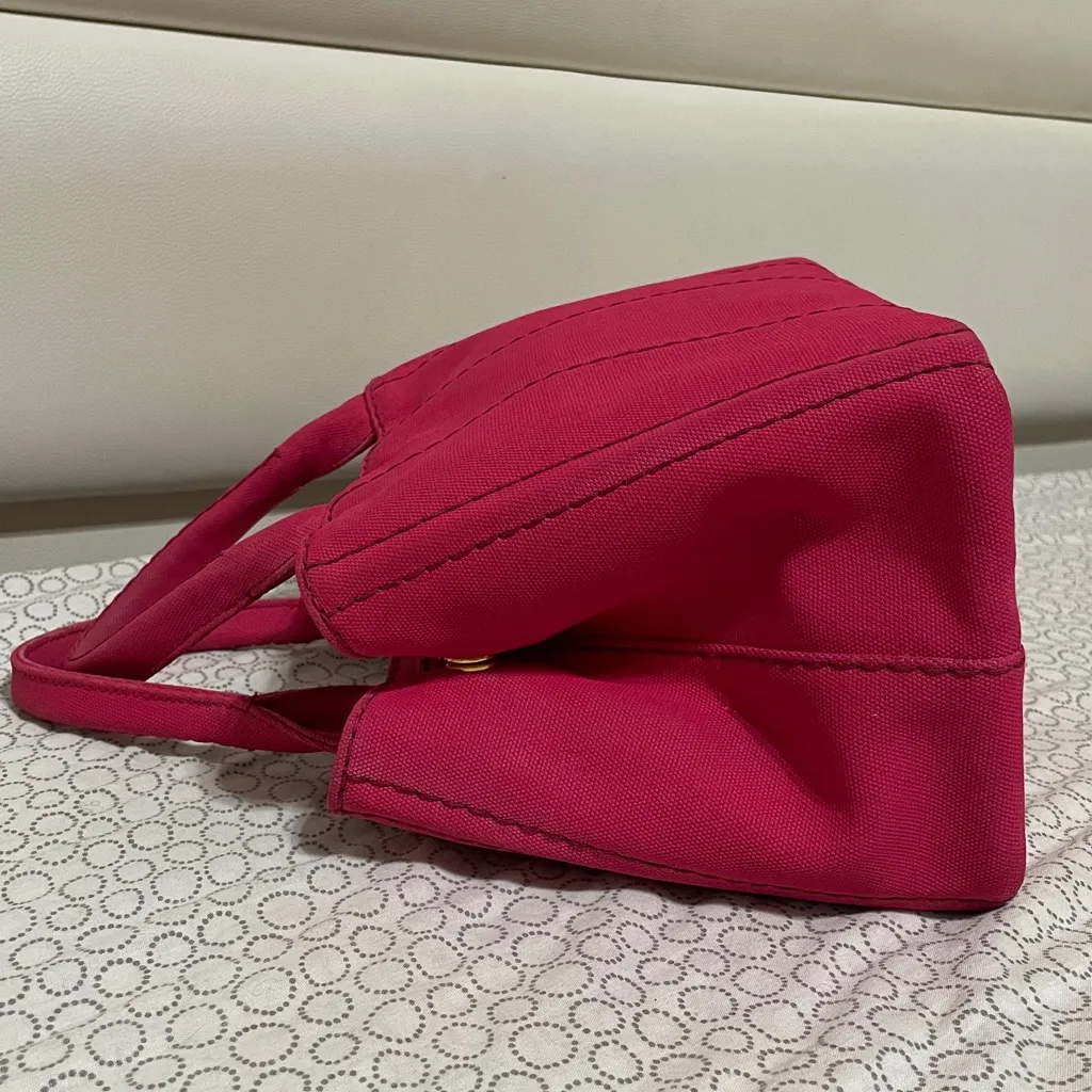 Prada  Pink Canapa  Small Bag - Image 7