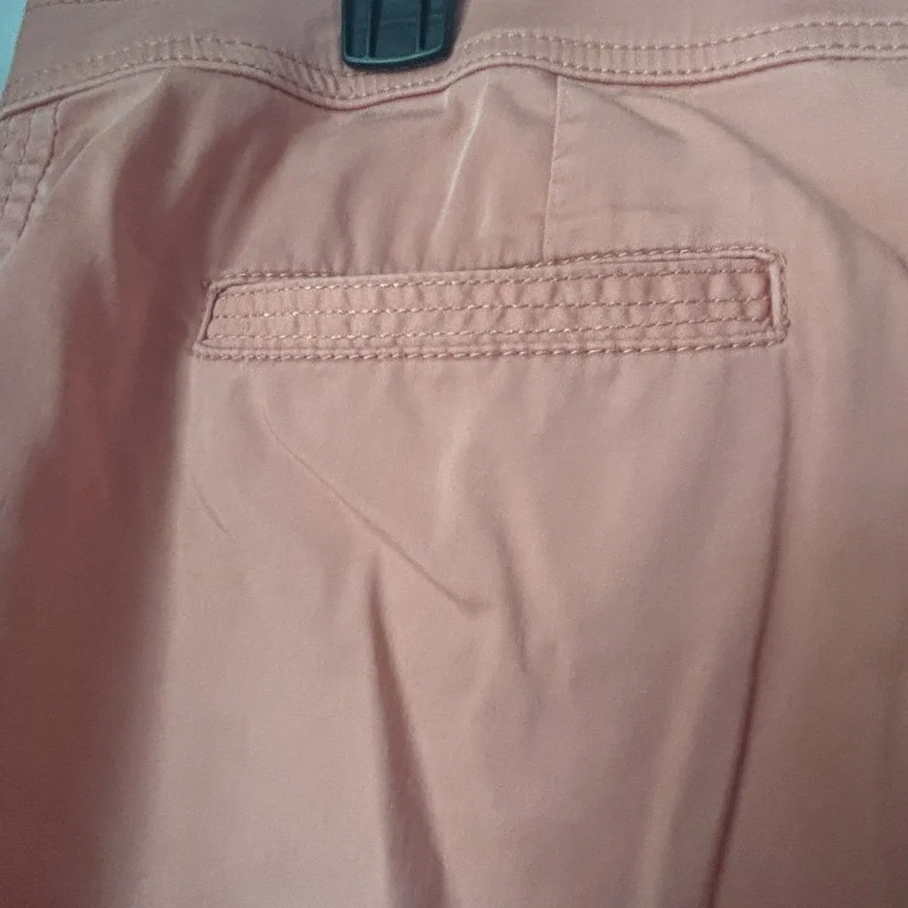 Chico's Zenergy Y2k Cargo Capri Utility Orange Sz 2.5 US 14 Roll Snap Hem Active - Image 7