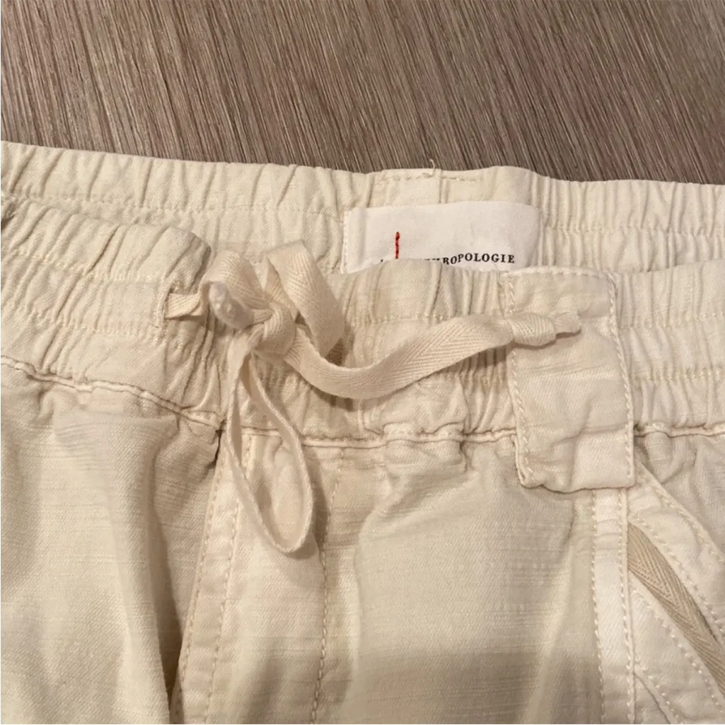 Anthropologie Cream carpenter Cargo Pants size 30 - Image 4