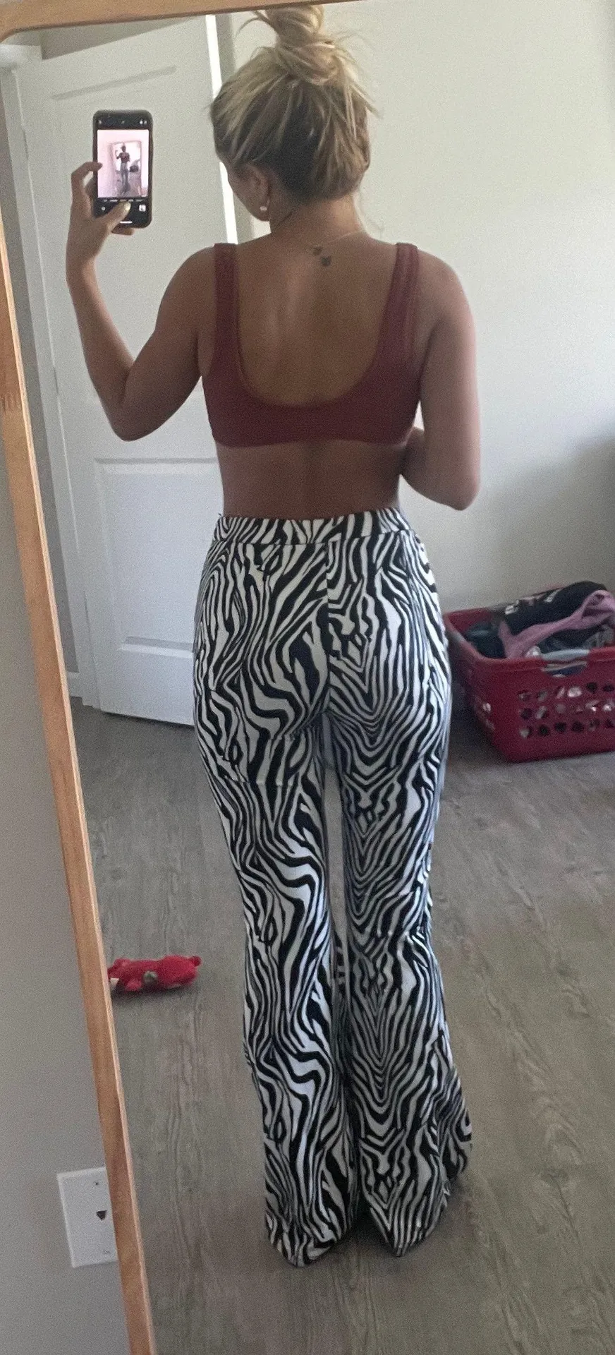 SheIn Zebra Flare Pants - Image 3