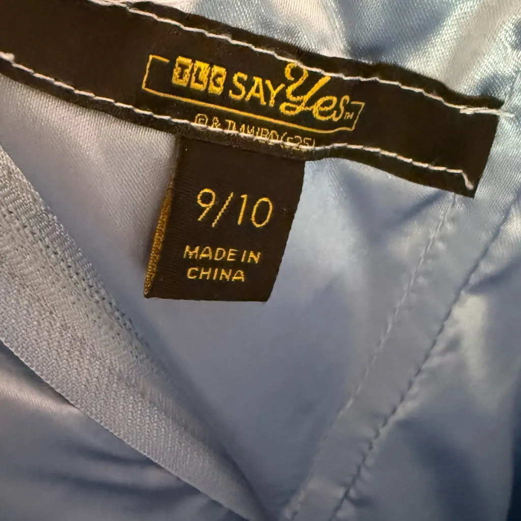 Say Yes Juniors' Ruffled Strapless Ball Gown Light Blue Sz 9/10 NWT - Image 7