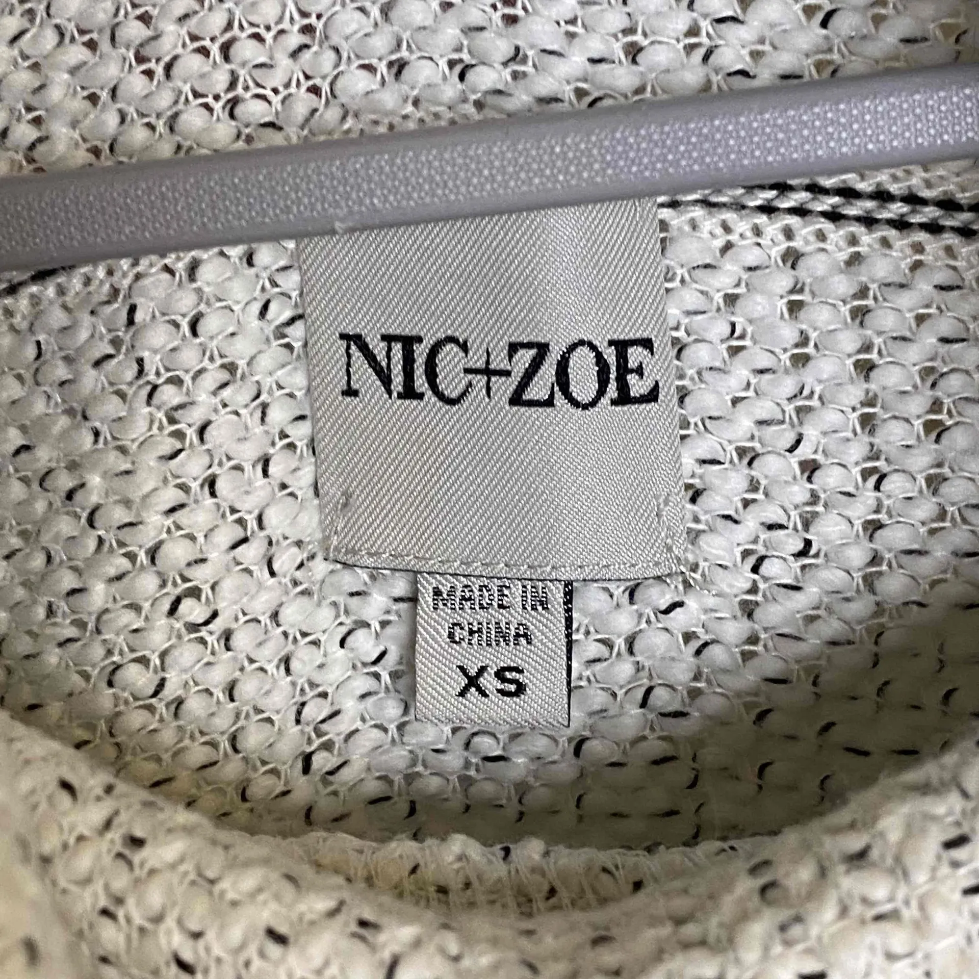 NIC+ZOE Womens Beige Striped Turtleneck Knit Desert Daydream‎ Top Sz XS - Image 3