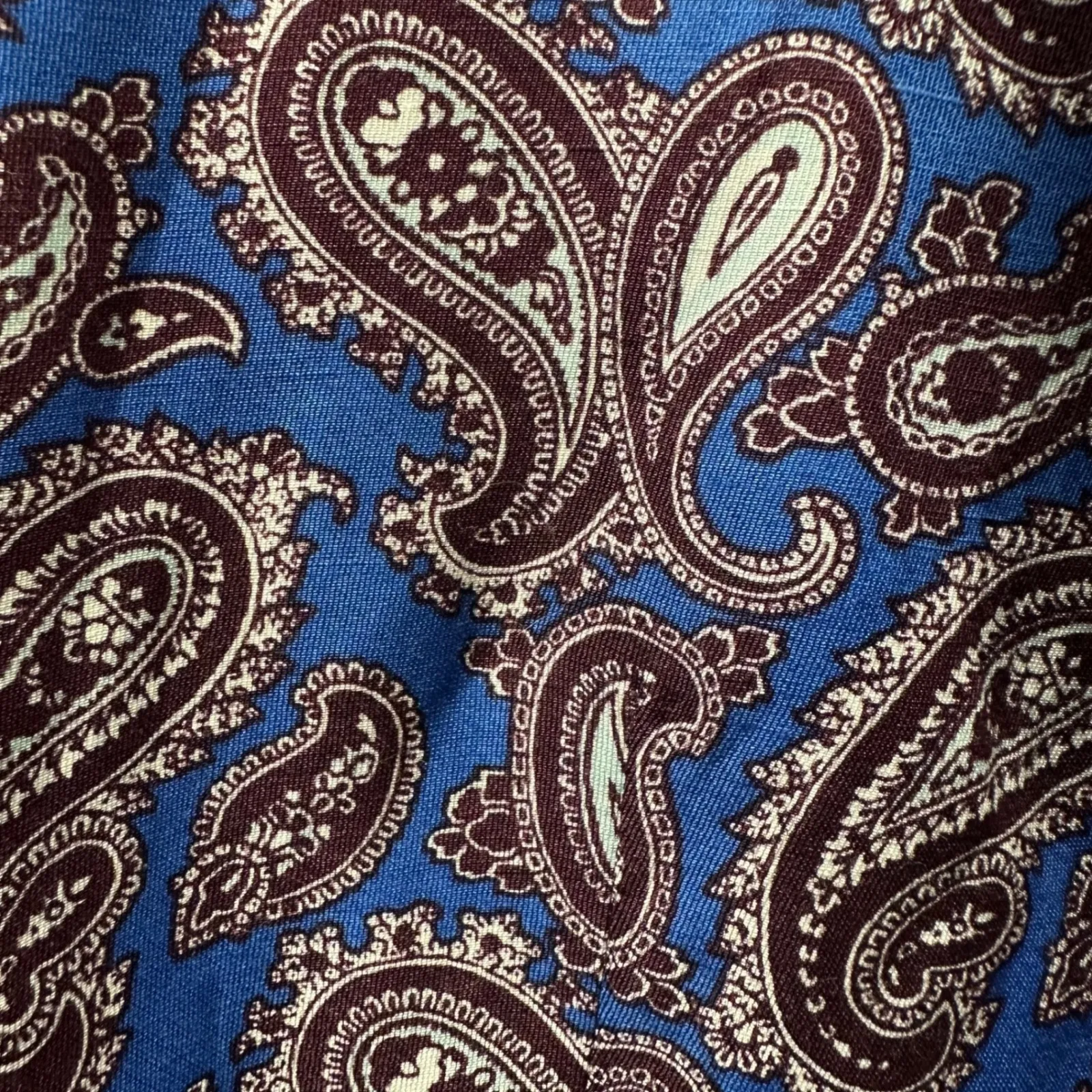 Banana Republic Paisley Print‎ Cobalt Blue Blazer Size 4 - Image 4
