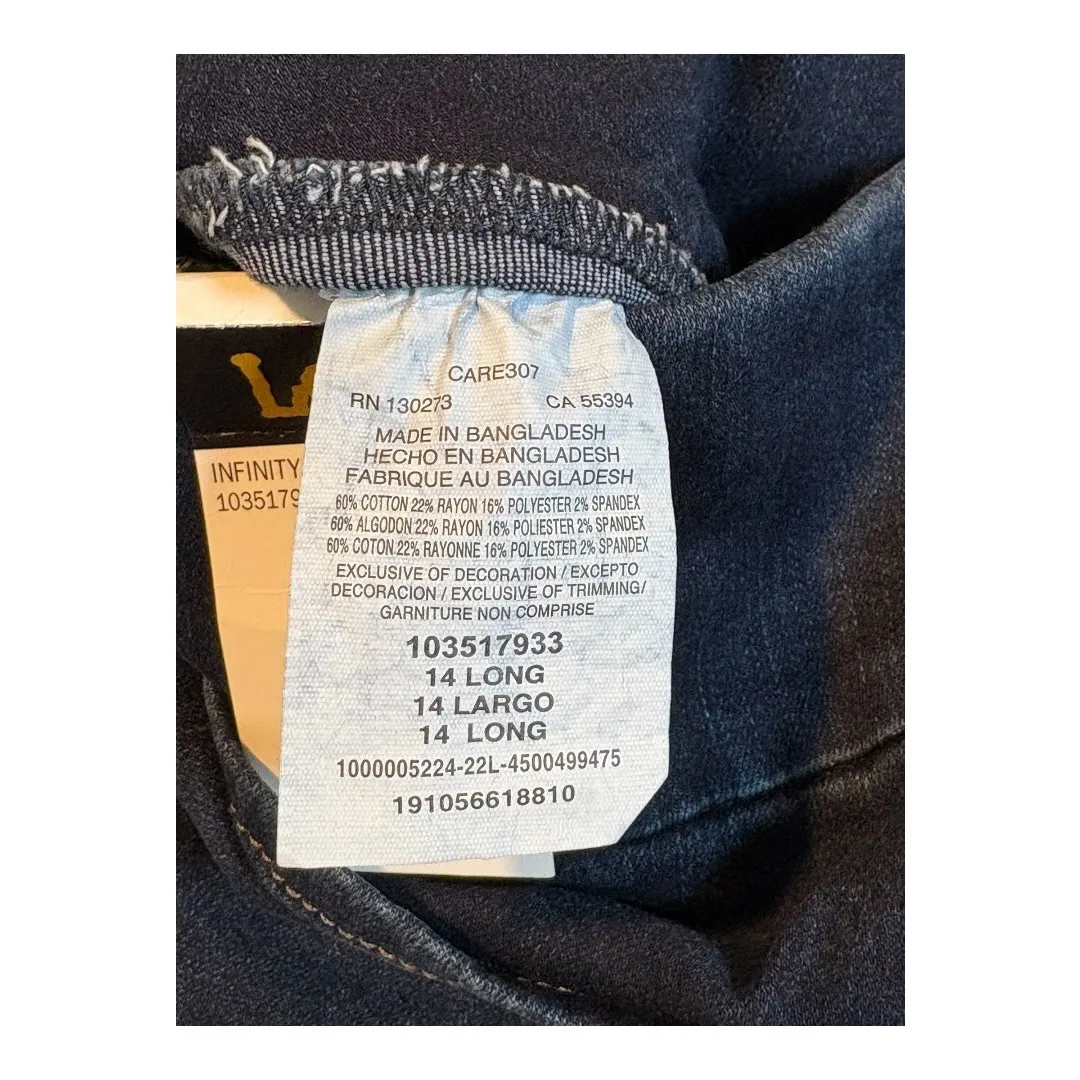 Lee Sculpting Slim Fit Slim Leg Pull On Dark‎ Denim Jeans Women Size 14 Long NWT - Image 12