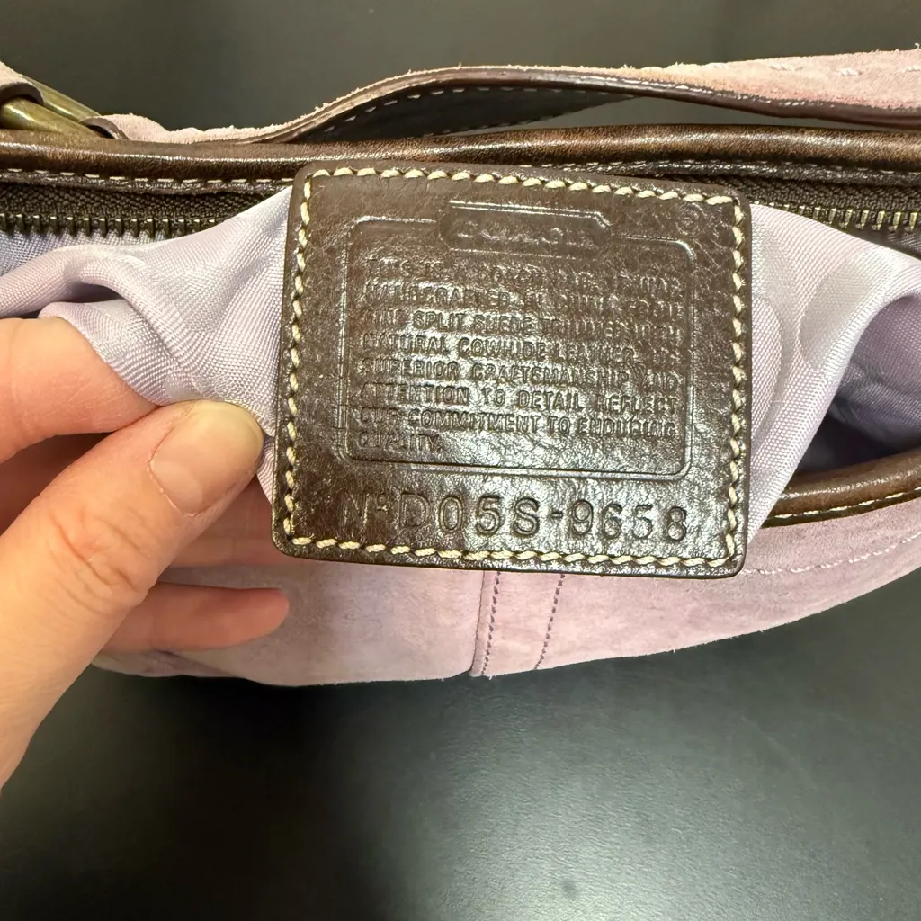 Coach Lavender Purple Suede Y2K soho bag - Image 6