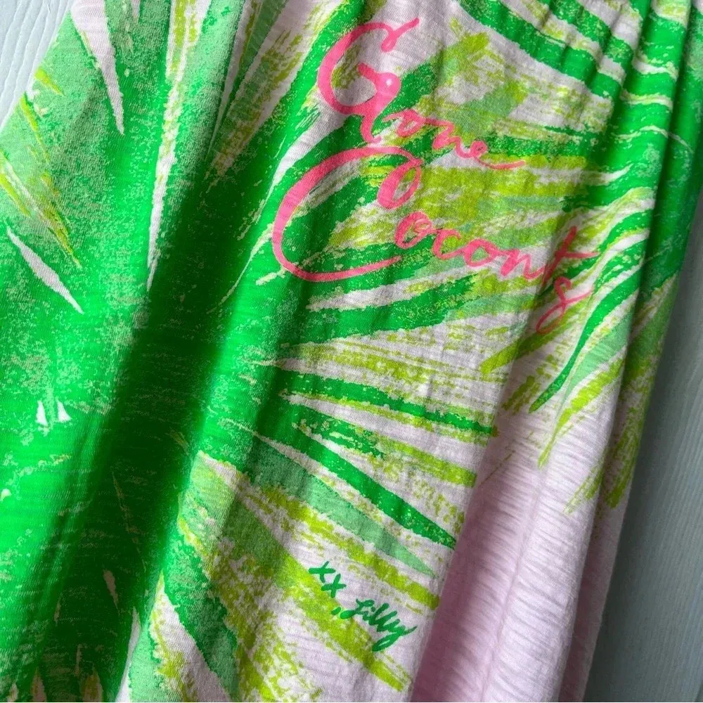 Lilly Pulitzer Pink Cordelia Tropical Gone Coconuts Tank Small - Image 3