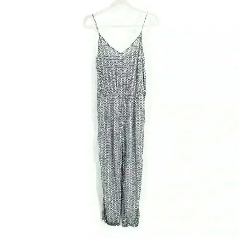 ZARA  Spaghetti Strap Boho Printed Jumpsuit with Pockets Size‎ Medium - Image 2