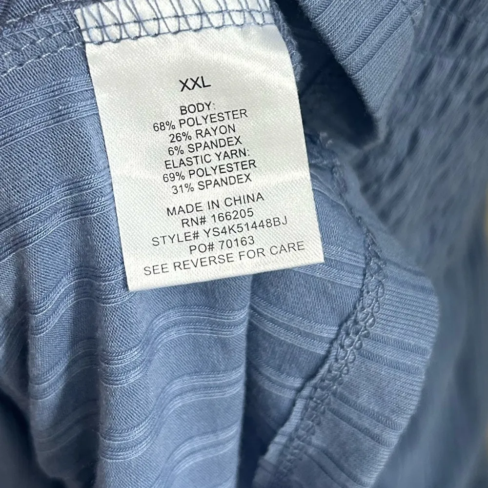 Lucky Brand Blue Smocked Boho Tiered Ruffle Dress - Image 7