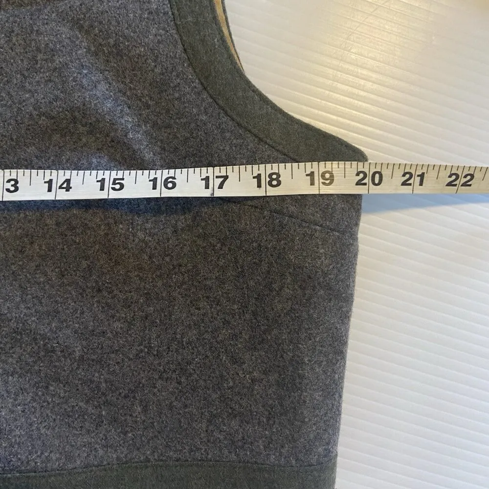 Vintage ROSE DIRNDL Gray Boiled‎ Wool Women Austria Hunting Riding Vest Size 46 - Image 6