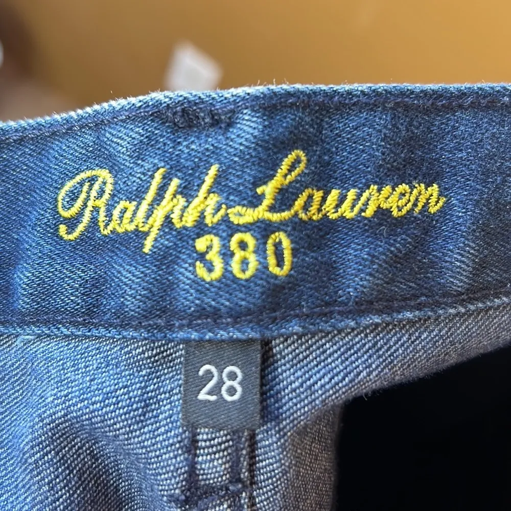 Ralph Lauren 380 Yellow Label Blue Bootcut Jean Size 28 - Image 6