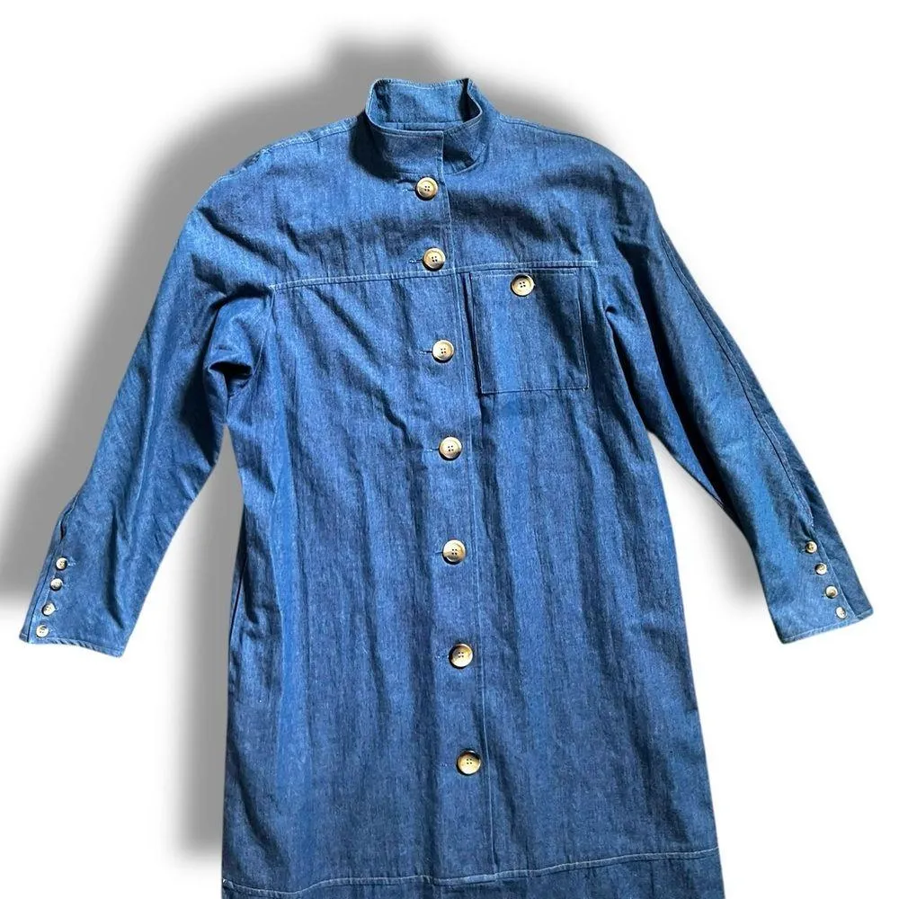 Vintage petrina and company USA made Denim Long Sleeve Button - Image 4