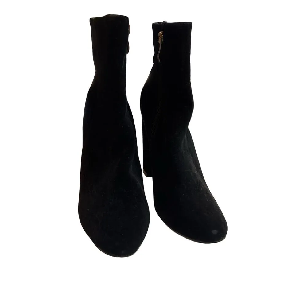 Black Suede Ankle Boots Size 5 Sofie Pretty Little Thing Block Heel - Image 2