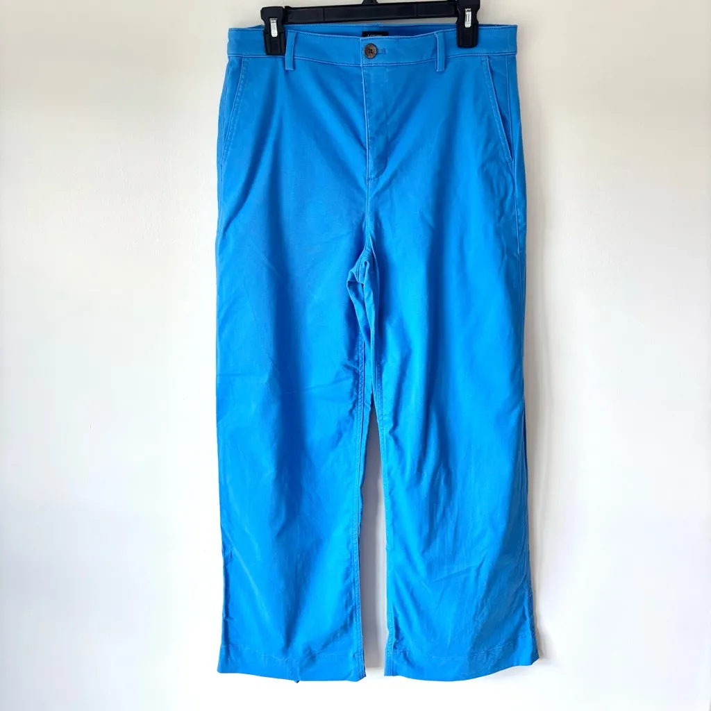 J. Crew Wide Leg Chino Pant Sail Blue High Waist Trouser - Image 3
