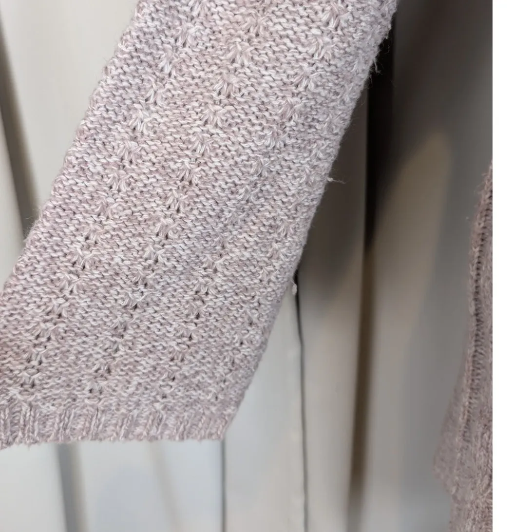 Y2K Cable Knit Cardigan Sweater Coat by It's Our Time Beige Medium - Image 10