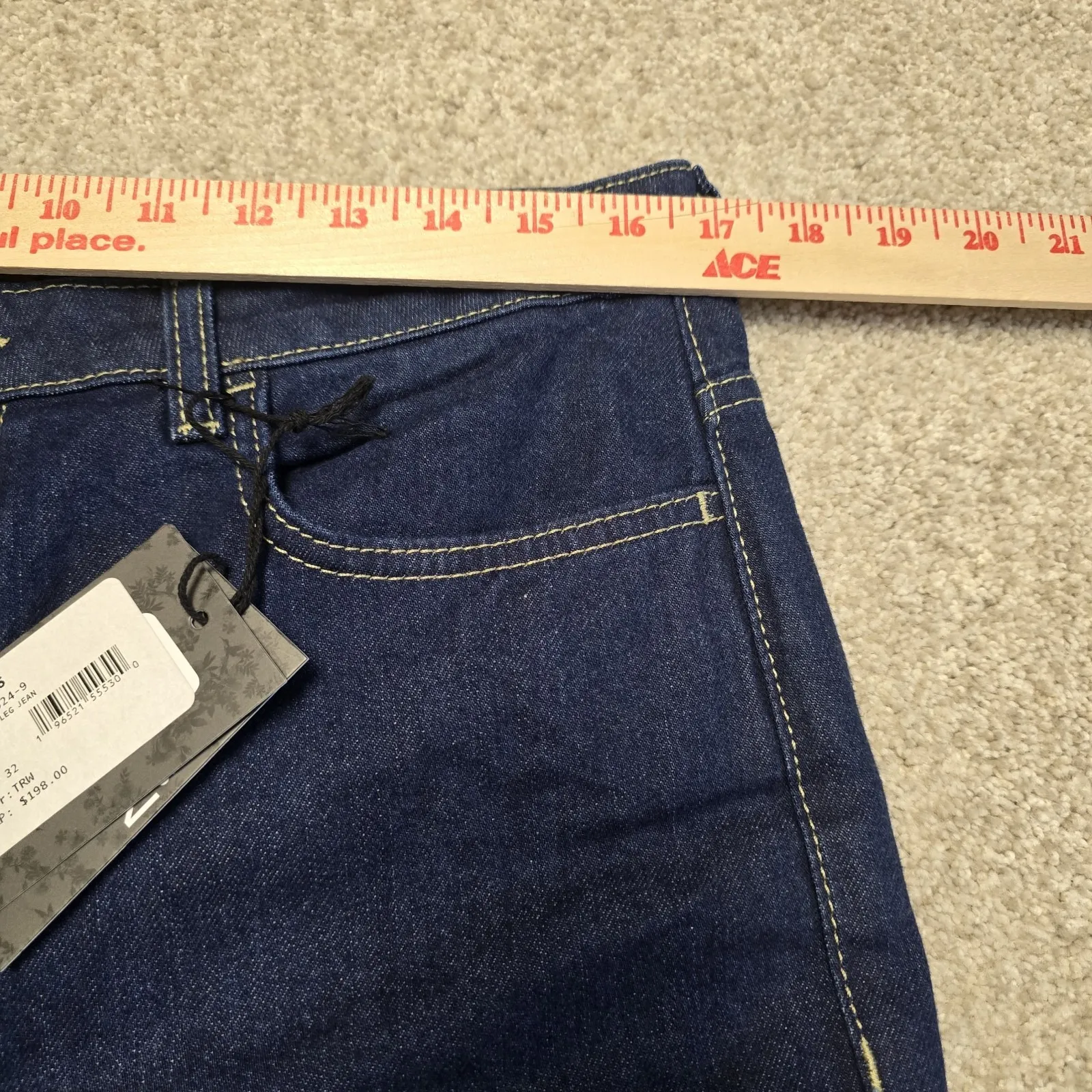 Johnny‎ Was Sasson Lumiere Wide Leg Jeans Size 32 TRW Dark Wash Denim NWT $198 - Image 12