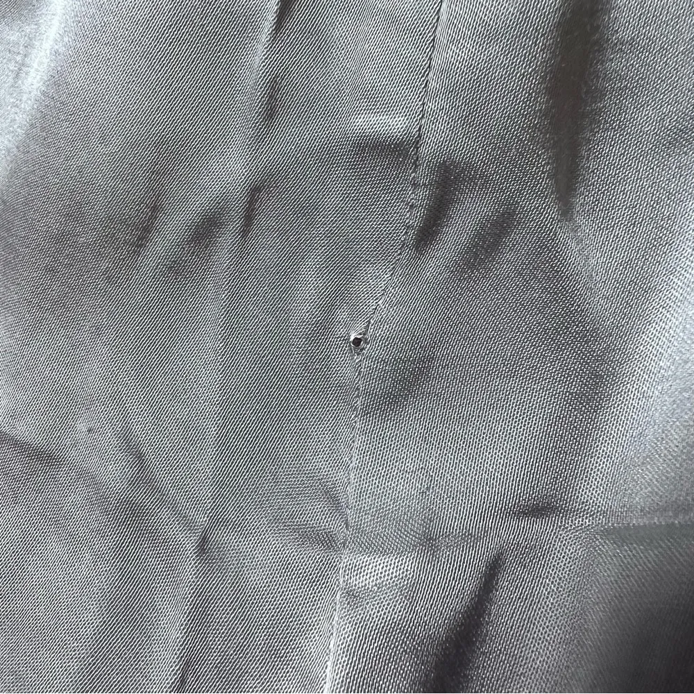 NWT Anthropologie Silver Lace-Trimmed Asymmetrical Midi Slip Dress - Image 16