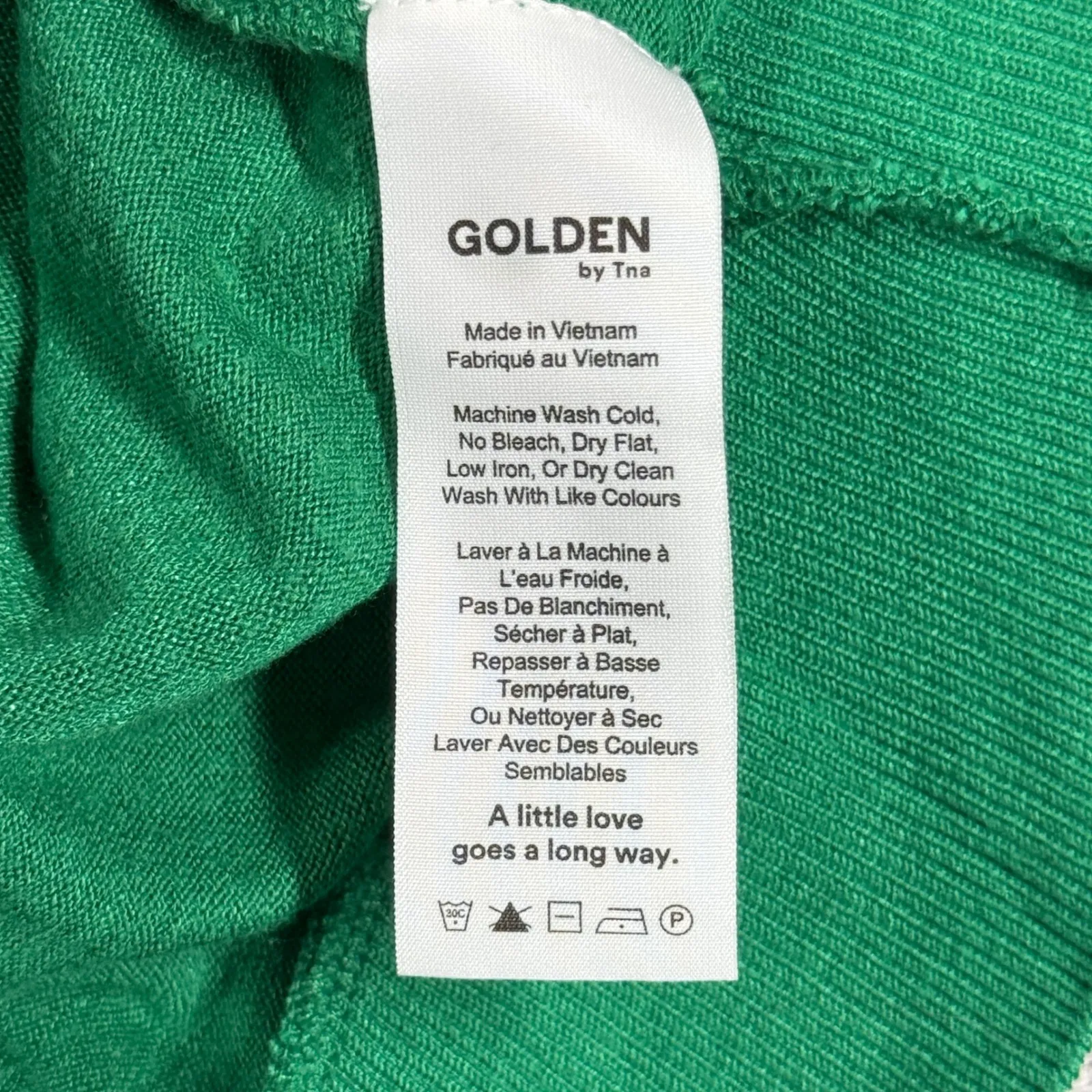 Aritzia TNA Golden Cardigan Sweater‎ Womens XS Green Knit Button Front Preppy - Image 7