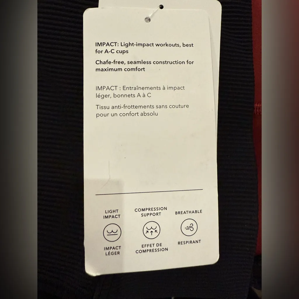 Athleta Conscious Crop Triangle Bralette Sports Bra- Black Ribbed - Size M (NWT) - Image 5