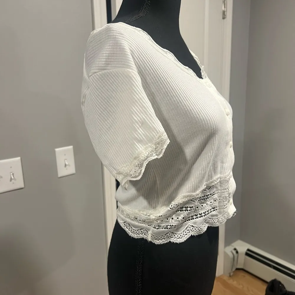 women’s button detail lace shirt - Image 5