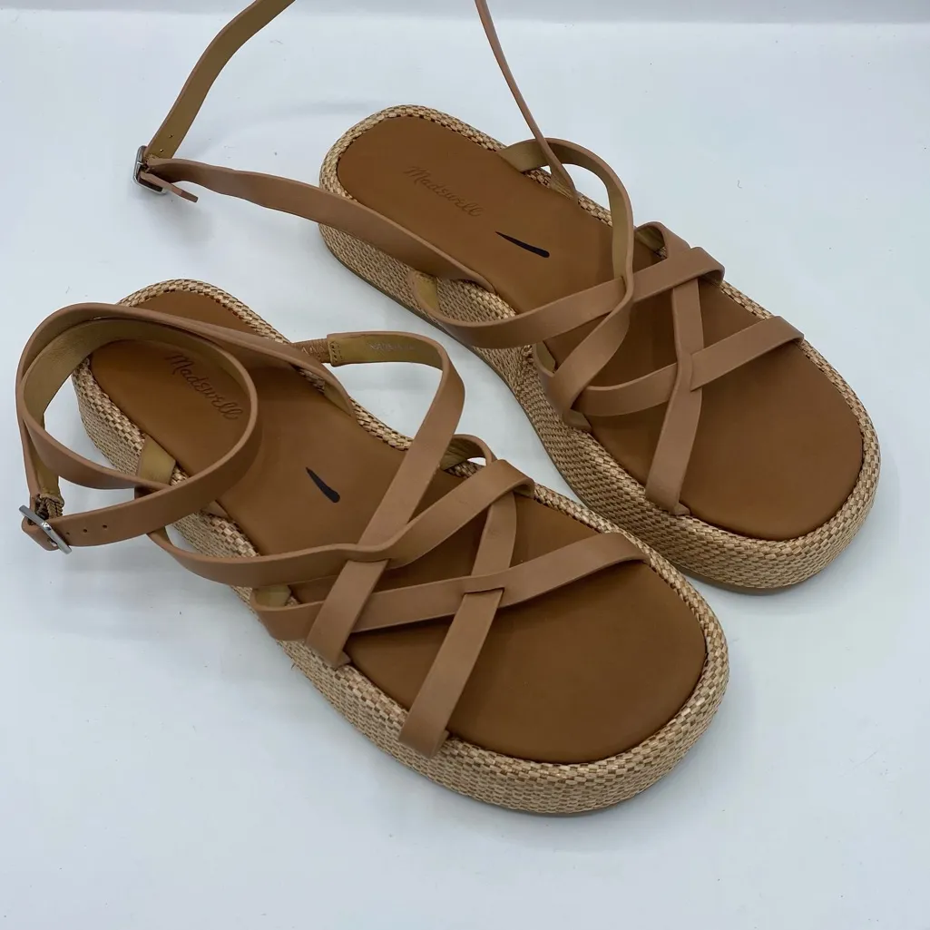 Madewell The Sabina Flatform Sandal Desert Camel Size 6 NP288‎ Beachy resort - Image 2