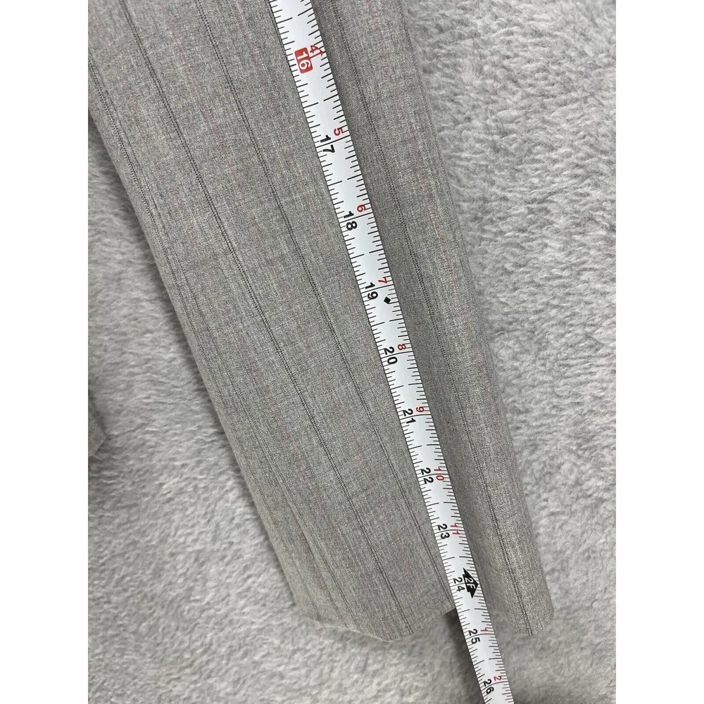 The Limited Women’s Suit Jacket Sz 2 Gray Plaid Pink 3 Button Long Sleeve Blazer - Image 6