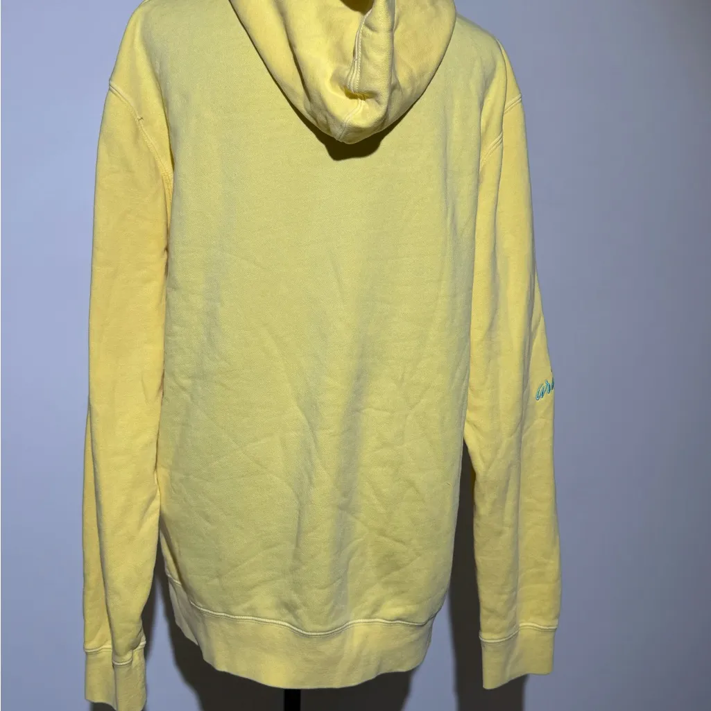Yellow Graphic Hoodie Size M - Image 3
