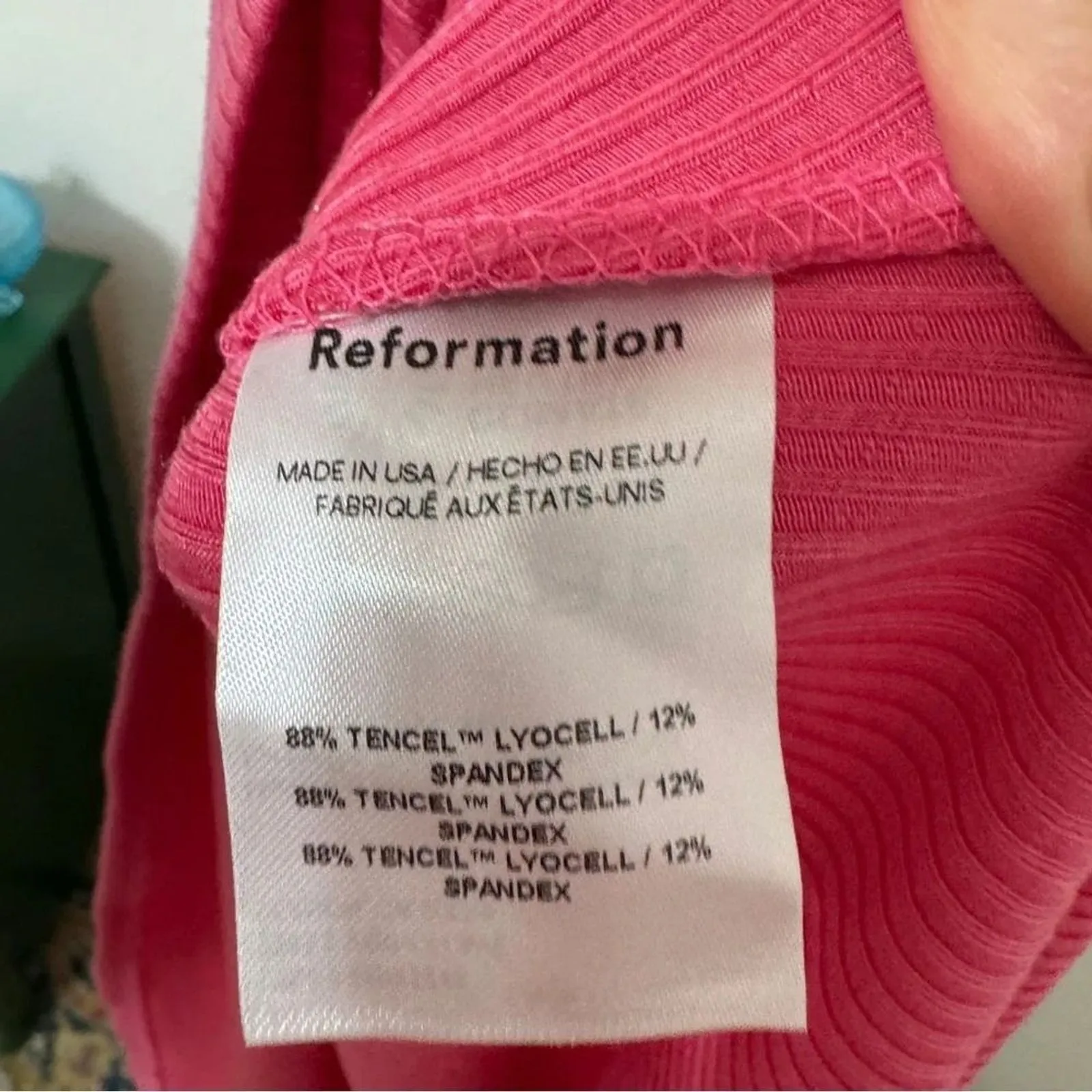 Reformation Cosmo Rib Knit Maxi Dress Slim Fit Glam Snapdragon - Image 6