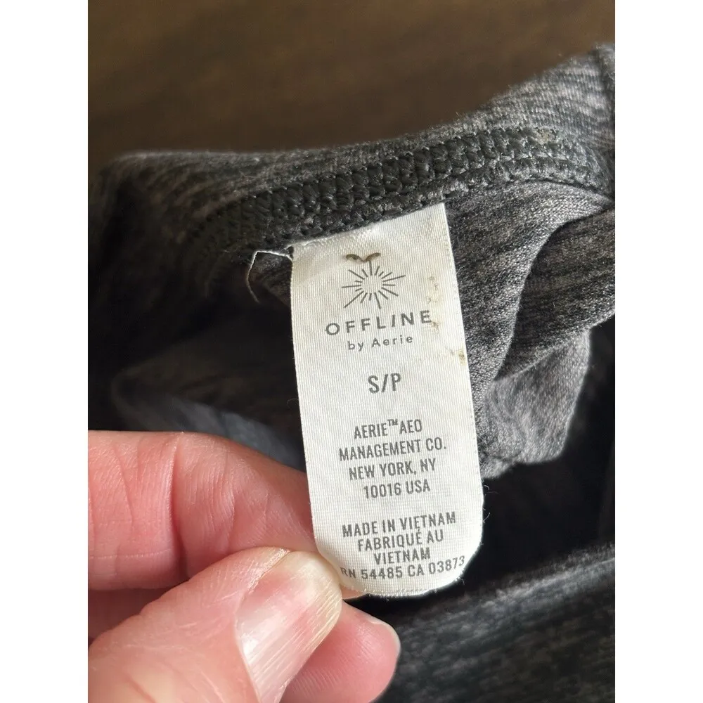 Offline By Aerie The Hugger Leggings Hi-Rise Size S Space Gray Comfort Pockets - Image 6