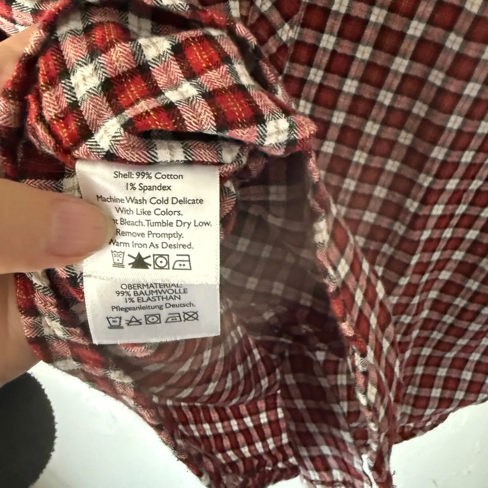 Eddie Bauer Plaid Long Sleeve Button Down Shirt Red Med Cabin Outdoor Lumberjane - Image 7