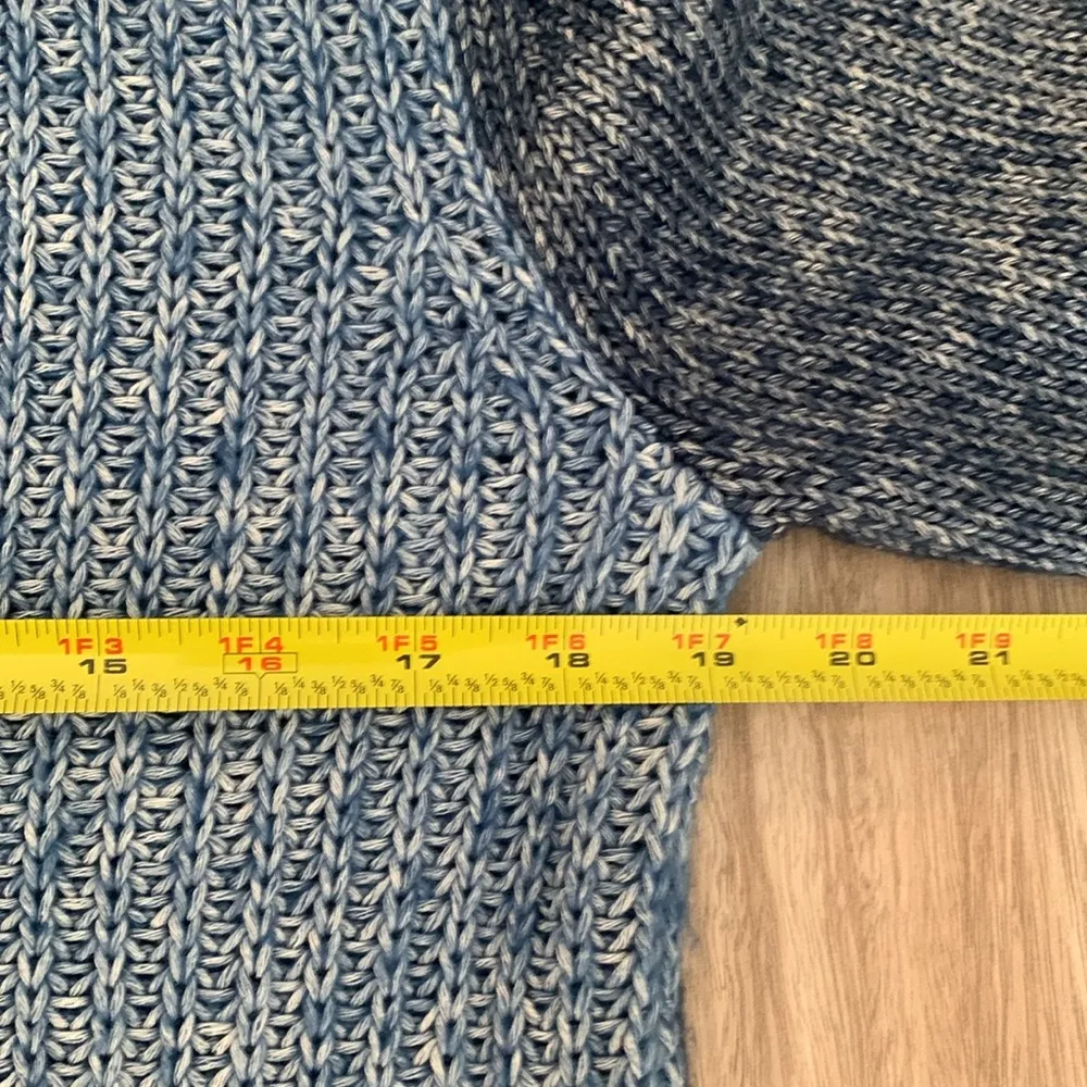 Tibi  Crewneck Blue Colorblock Knit Pullover Sweater Women’s Size Small - Image 7