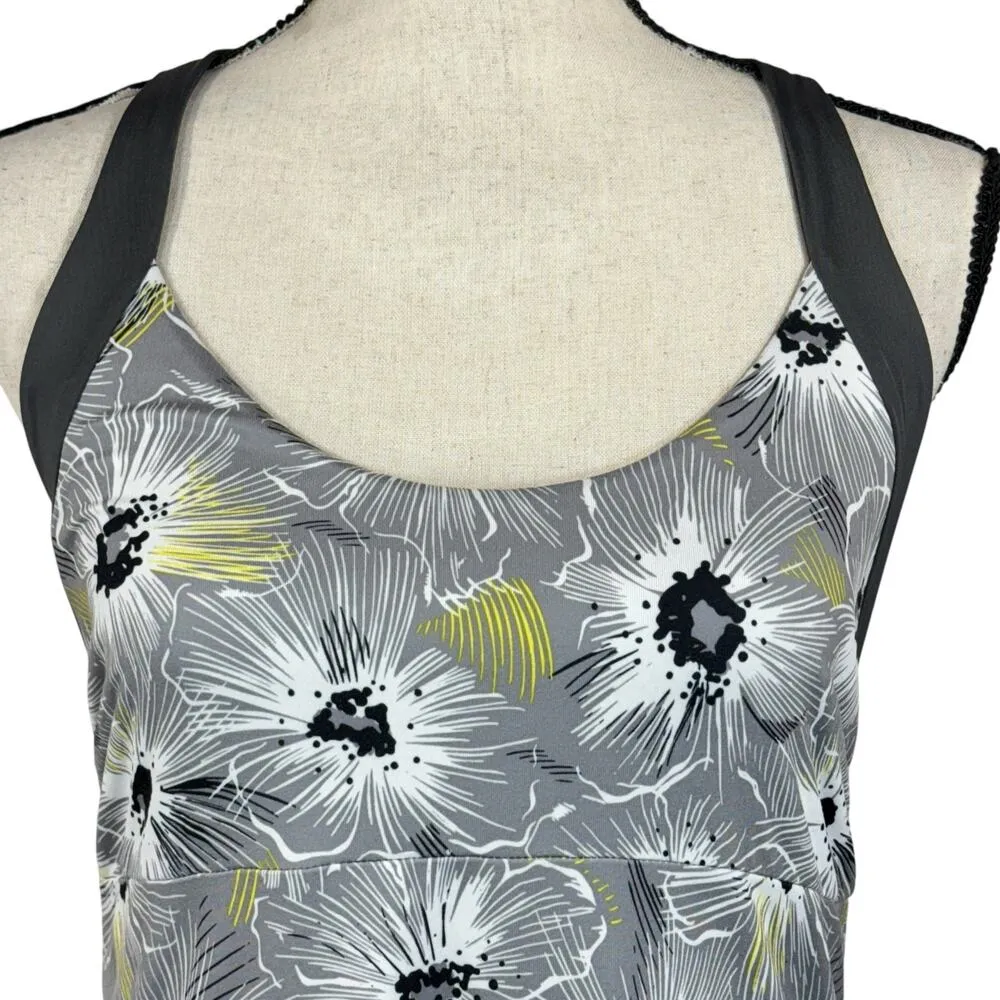 Patagonia Medium Morning Glory Dress Floral Stretch Cross-Back Straps Scoop Neck - Image 2