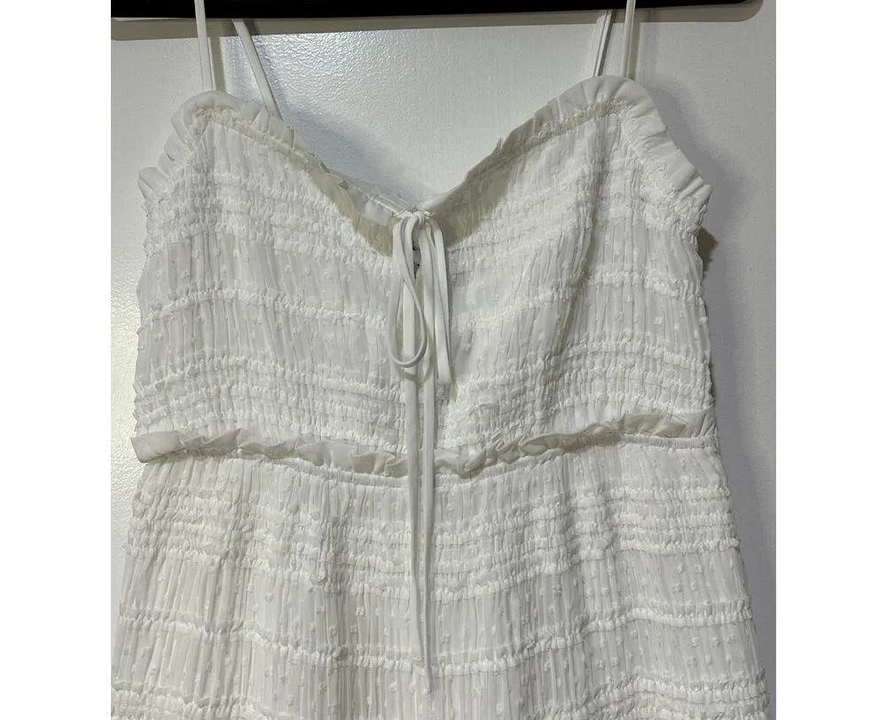 Lost + Wander Calla Lily White Tiered Midi Dress Sz Medium NWT Feminine Romantic - Image 3