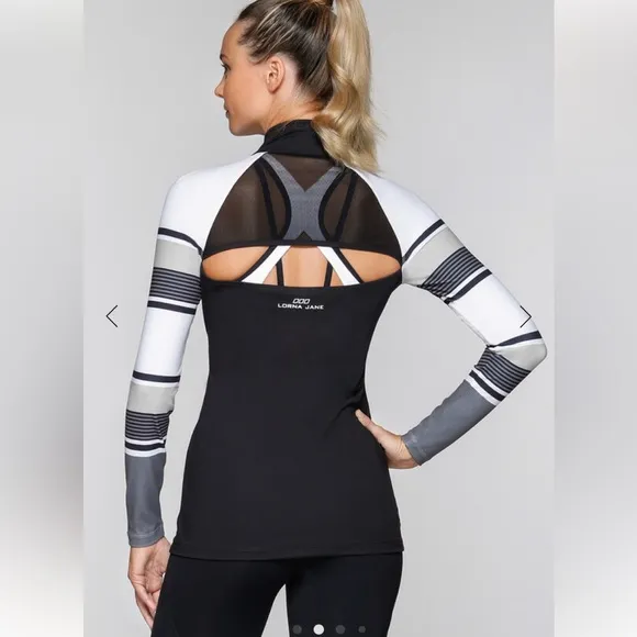 Lorna Jane Pipeline Excel Zip Through Jacket Open Back Size XS - Image 2