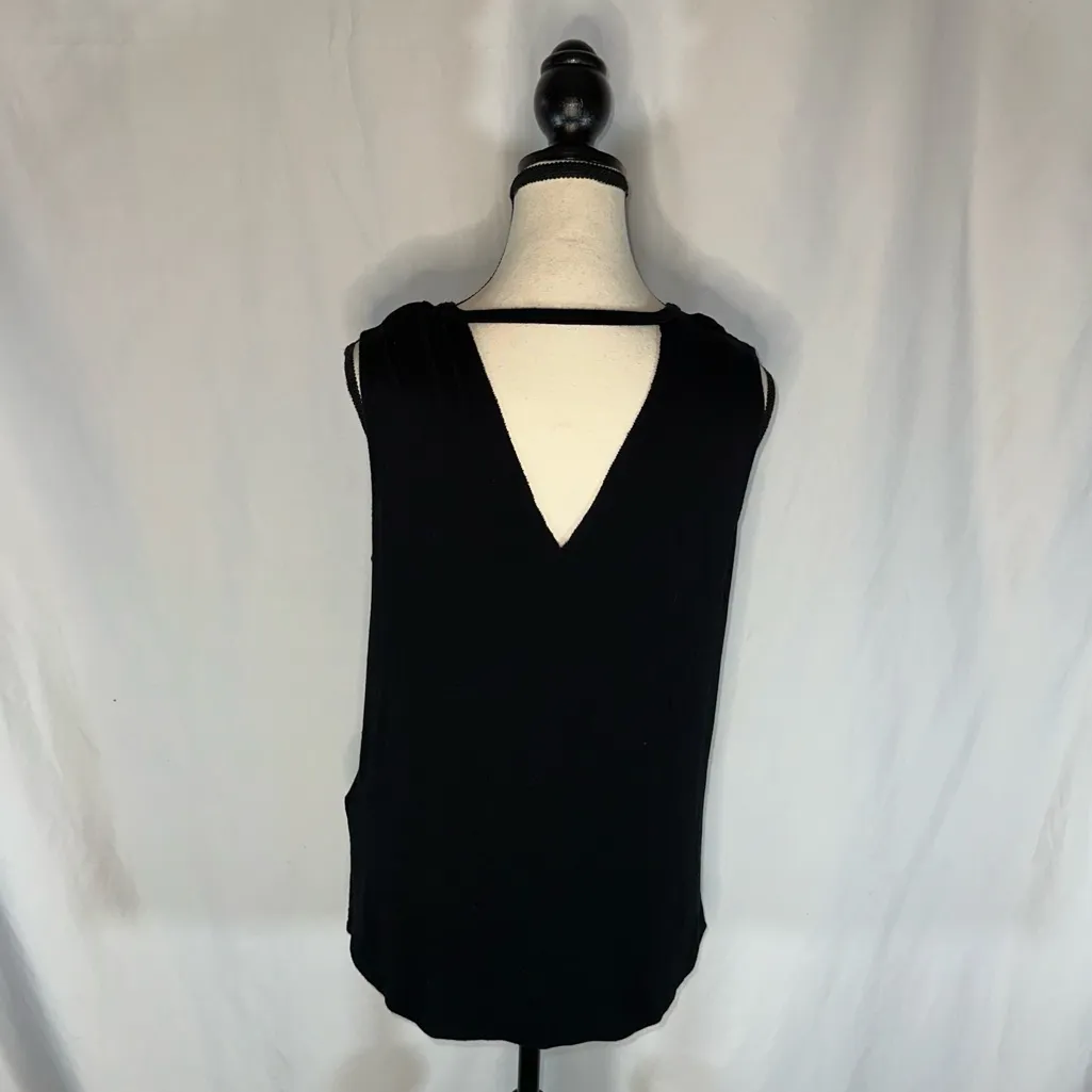 Harley Davidson Tank Top Tee Distressed Strappy Biker Moto Motorcycle Sz Med Y2K Black - Image 4