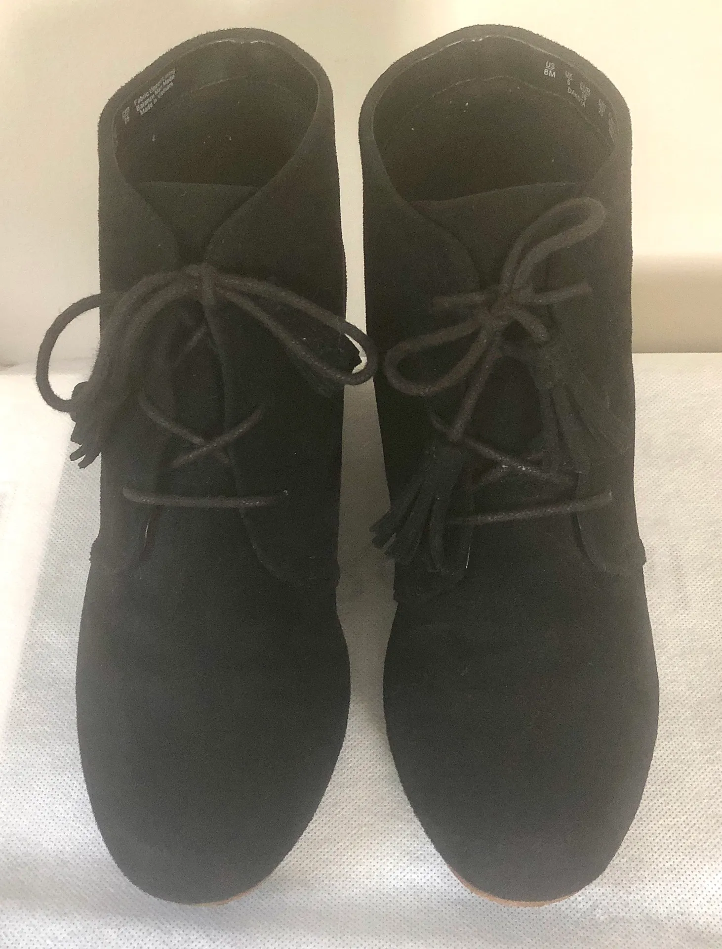 Dakota Black Faux Suede Ankle Booties - Image 11