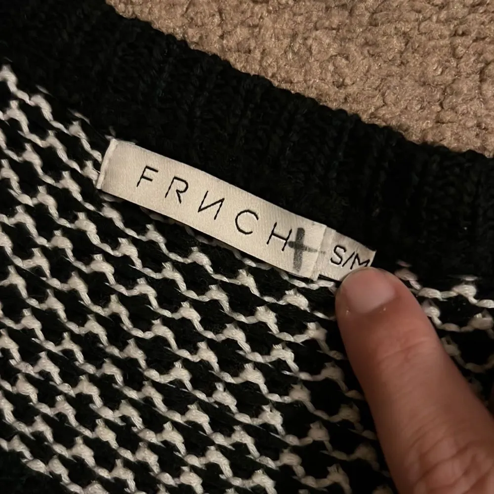 FRNCH  black and white sweater M - Image 7
