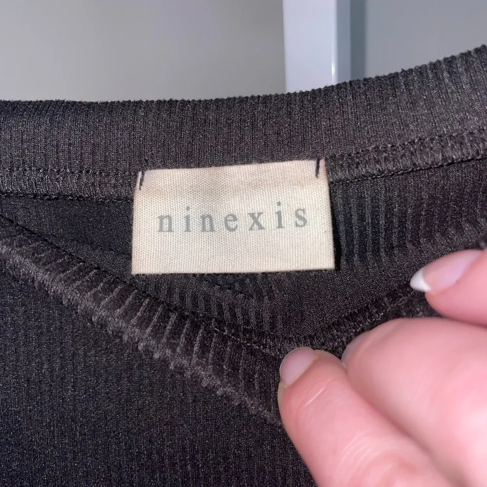 Ninexis Knit Midi Skirt Women Medium Ribbed Cutout Bodycon Classic Festival Boho Black - Image 7