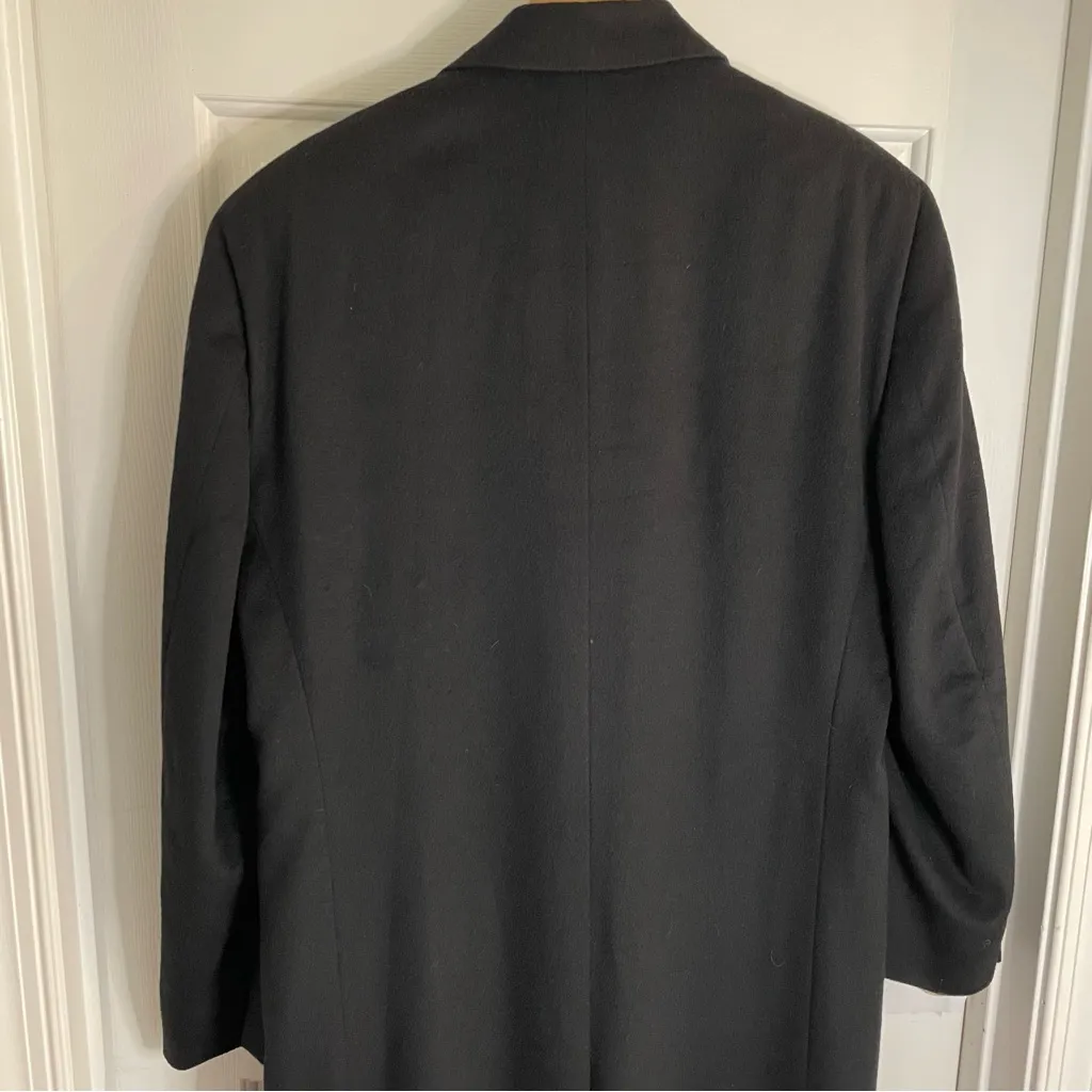 Giorgio Armani A Milano Borgonuovo 21 Black Cashmere Long Overcoat Size 40 US 4 - Image 12